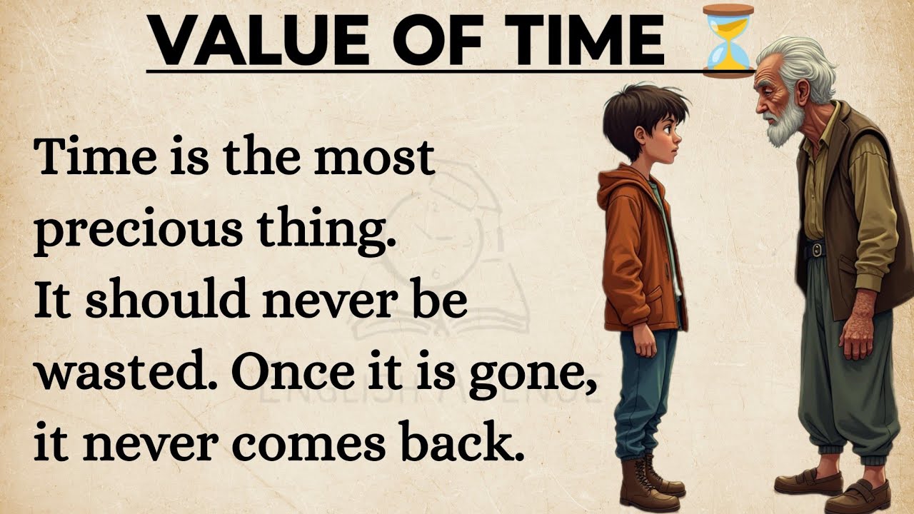 Outline Video Value of Time || English Story For Listening Level 1🔥|| Motivational Story || Learn English