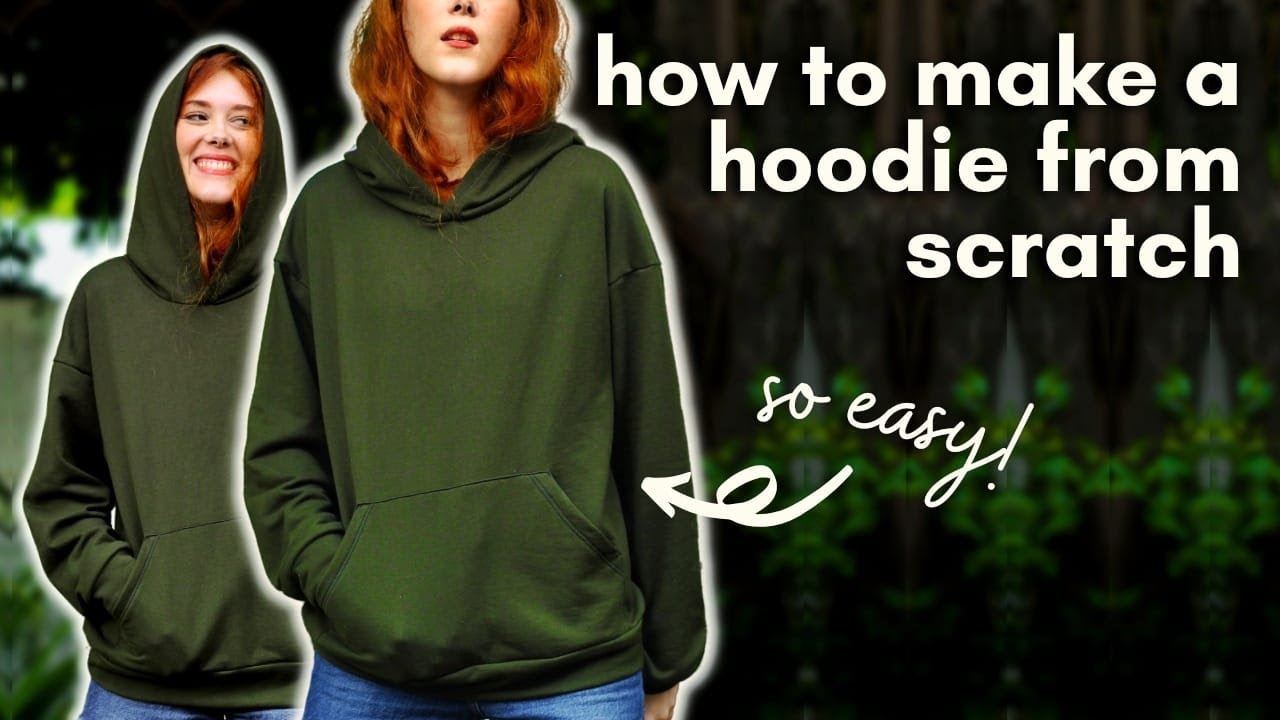 HOW TO MAKE A HOODIE FROM SCRATCH - pattern making + full sewing ...