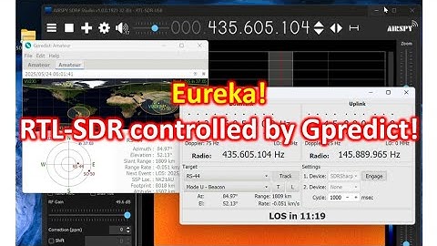 Eureka! RTL-SDR controlled by Gpredict!