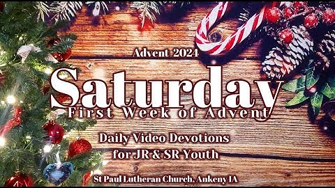 2024 SPLC JR Youth & SR Youth - Saturday • First Week of Advent