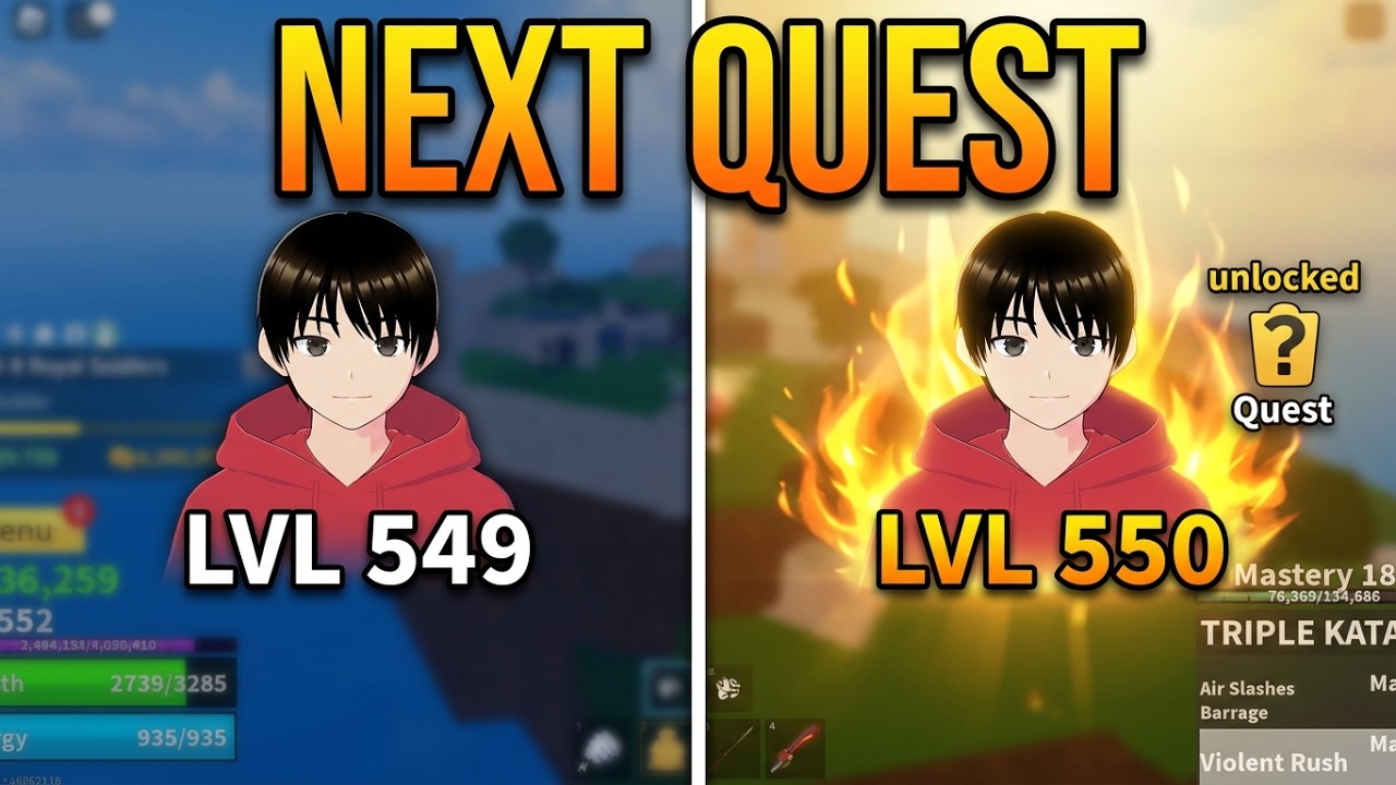 I’m ONE Level Away From a New Quest in Blox Fruits! Level 549 → 550 | Roblox