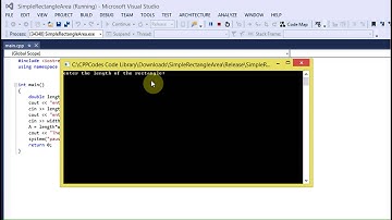 Simple Rectangle Area C++ Compile Instructions for Visual Studio