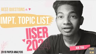IISER 2018  Paper Analysis | Tips And Tricks #iat2024