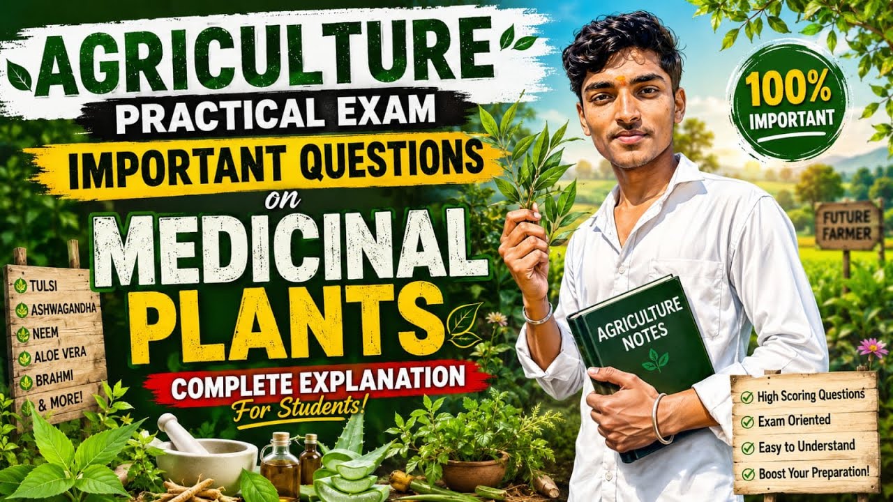 Agriculture practical exam important questions on MEDICINAL PLANTS 👆 ...