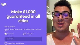 How to Get The $1,000 Lyft Signup Guarantee