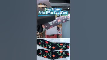 Custom your favorite design on sock.#sock printer#360 digital printer #seamless sock machine
