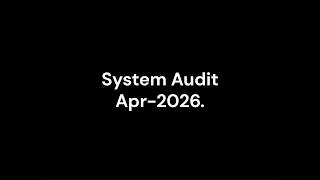 System Audit Oct-2025-Mar-2026