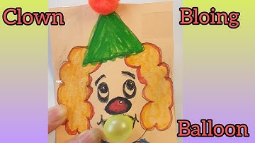 Clown blowing balloon tutorial                Fasching Carnival decoration idea