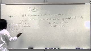 Solutions - Introduction to Solutions