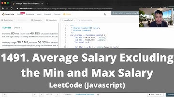 How to Solve "1491 Average Salary Excluding the Minimum and Maximum Salary" on LeetCode?