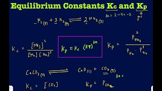 Relation between Kc and Kp with one solved example