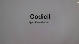 361 codicil Free Real Estate License Exam Words Questions AgentExamPass.com