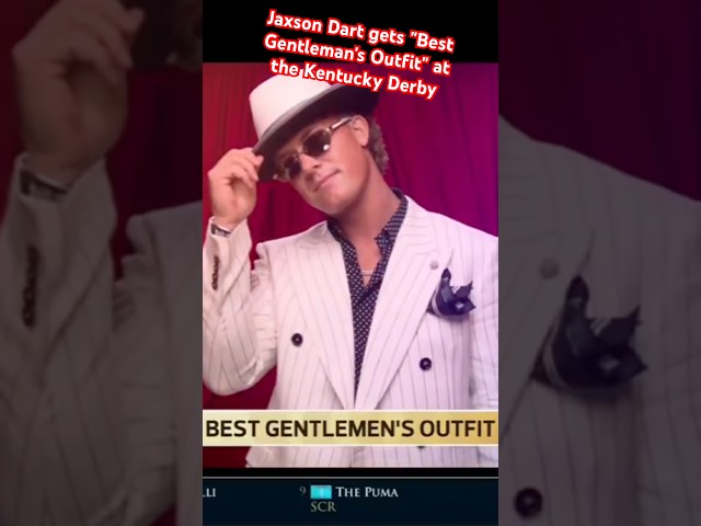 Jaxson Dart gets "Best Gentleman's Outfit" at the Kentucky Derby #kentuckyderby #giants #jaxsondart