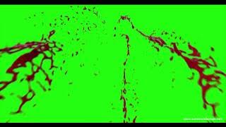 Green Screen blood effect free Download|