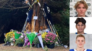 Memorial grows at site of crash that killed three teenaged hockey players
