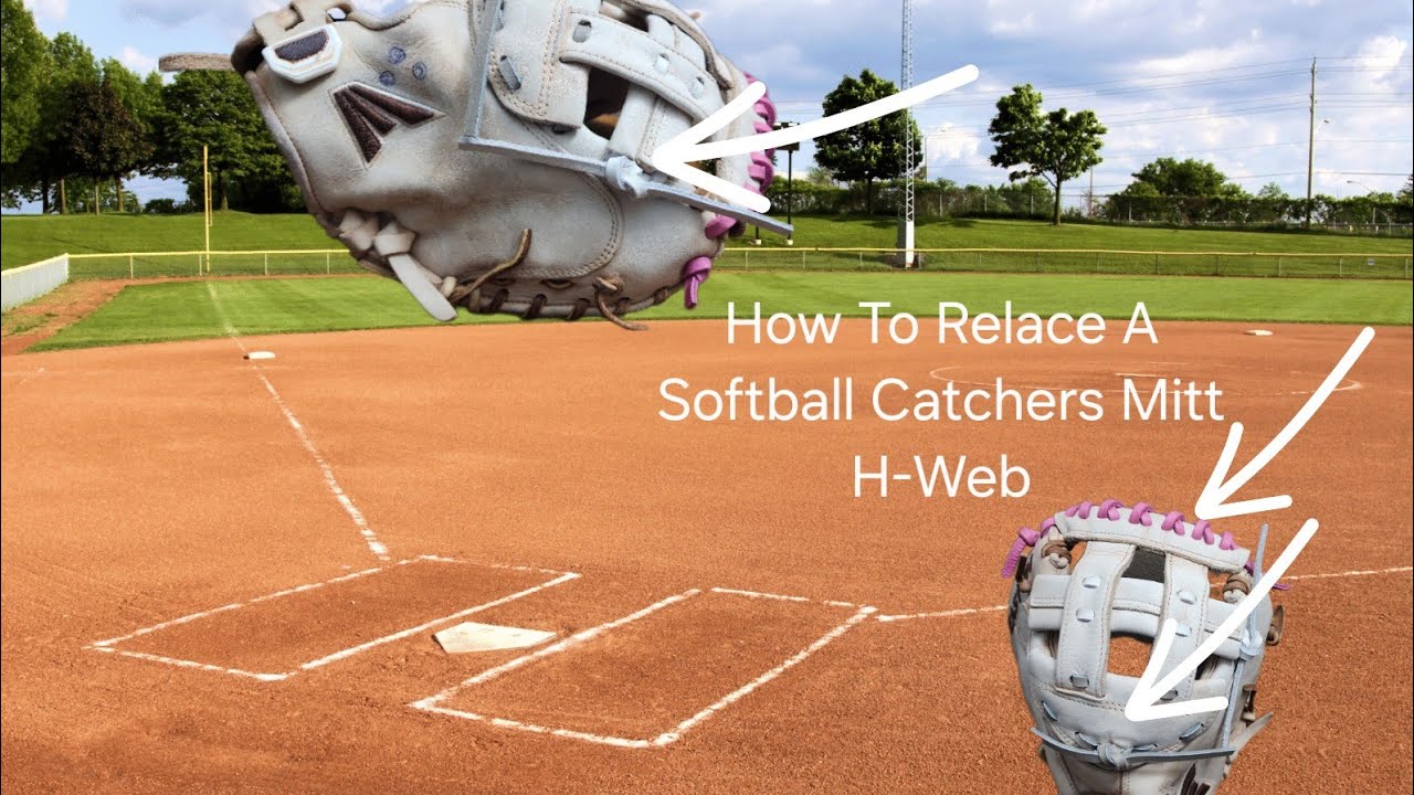 How To Relace A Softball Catchers Mitt Web. - YouTube
