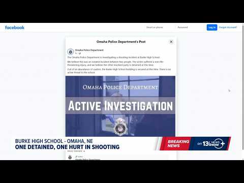 One detained, one hurt in school shooting in Omaha