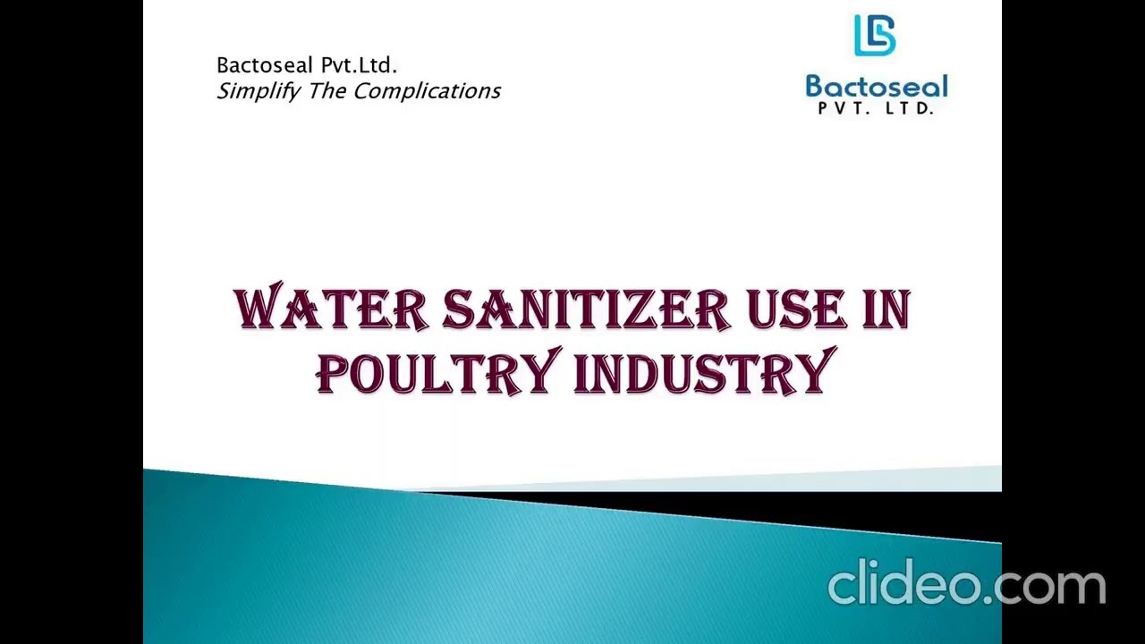 Use of water sanitizer in poultry industry