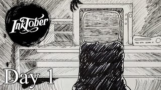 Stare into the Static - Inktober Day 1 (Ring)