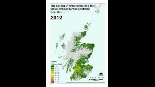 The visual proliferation of  wind farms in Scotland
