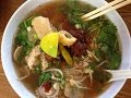How to Make Khoy Teil Pho Rice Noodle Soup Cooking Cambodian Khmer food with Elissa
