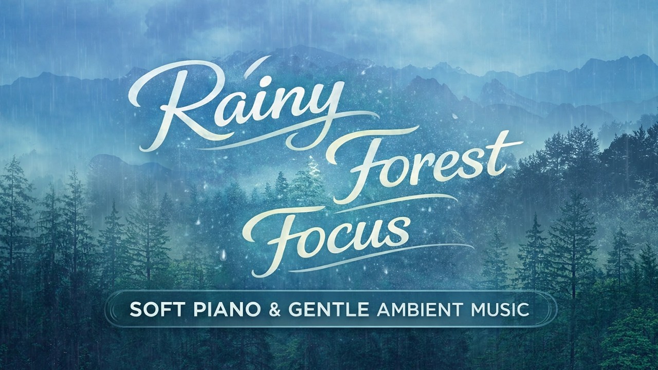 Rainy Forest Focus Music 🌧️ Soft Piano & Ambient for Deep Work, Study & Calm Mind