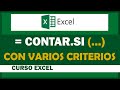 Función Contar, Contar.si, contar.si.conjunto con varios criterios en Excel.