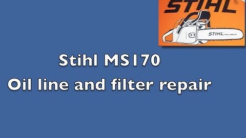 How to video - replace oil line and filter on a Stihl MS 170 chainsaw