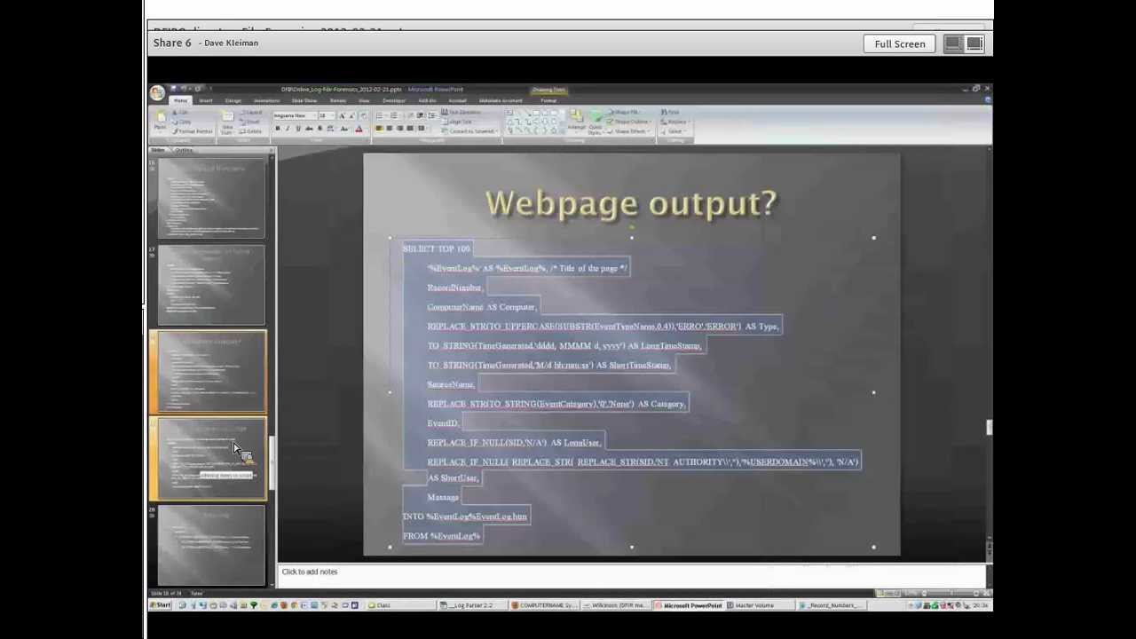 windows 10 pro DFIROnline - Windows Log File Analysis in depth, Dave Kleiman