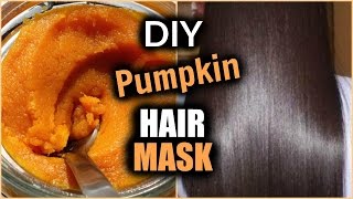 DIY PUMPKIN HAIR MASK For Long, Shiny, Thick, Healthy Hair! │Dry, Damaged Hair Mask + Results!