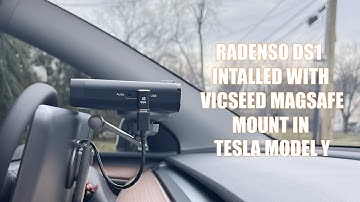 Radenso DS1 Radar Detector Installed in 2023 Tesla Model Y using Vicseed Magsafe Mount