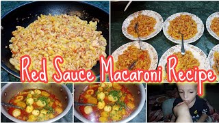 Pakistani Style Chicken Red Sauce Macaroni Recipe l Aloo  Andy Ka Salan Banaya l Daily Routine Vlog