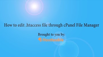 How to edit htaccess file through cPanel File manager with Hostteable