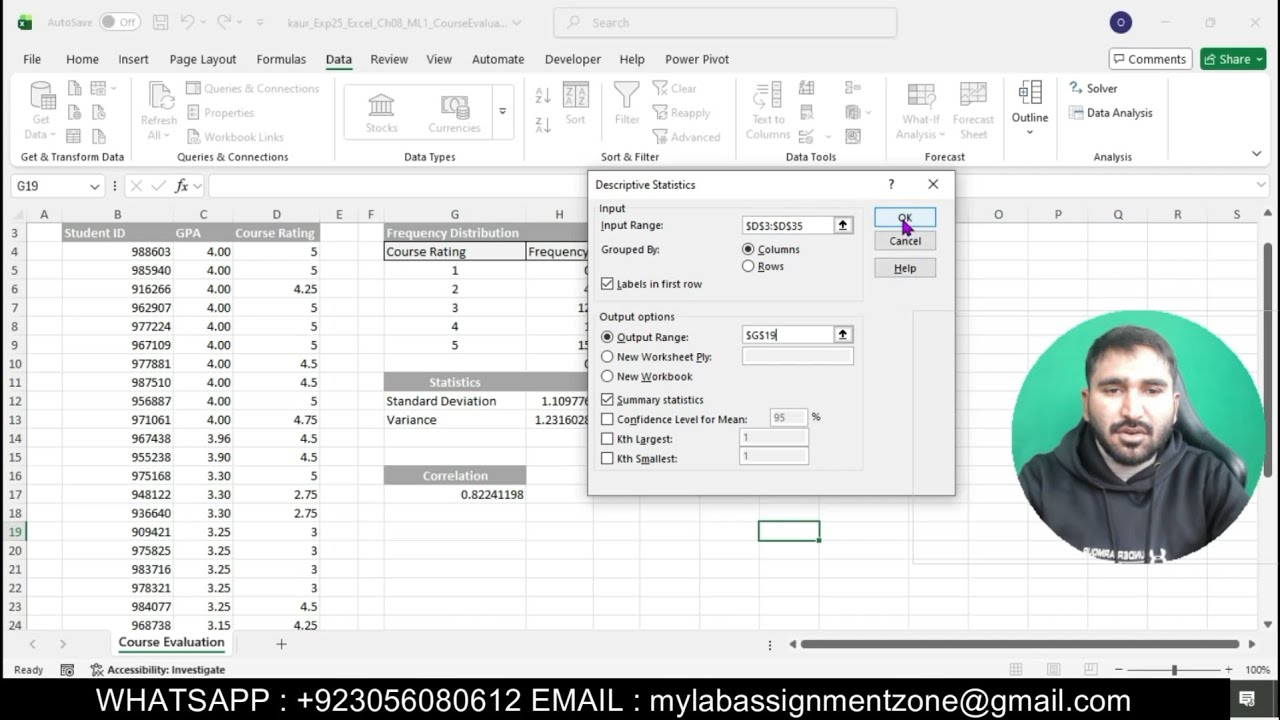 Exp25_Excel_Ch08_ML1 - Course Evaluation 1.1 | Excel Chapter 8: Grader Mid-Level 1 Course Evaluation