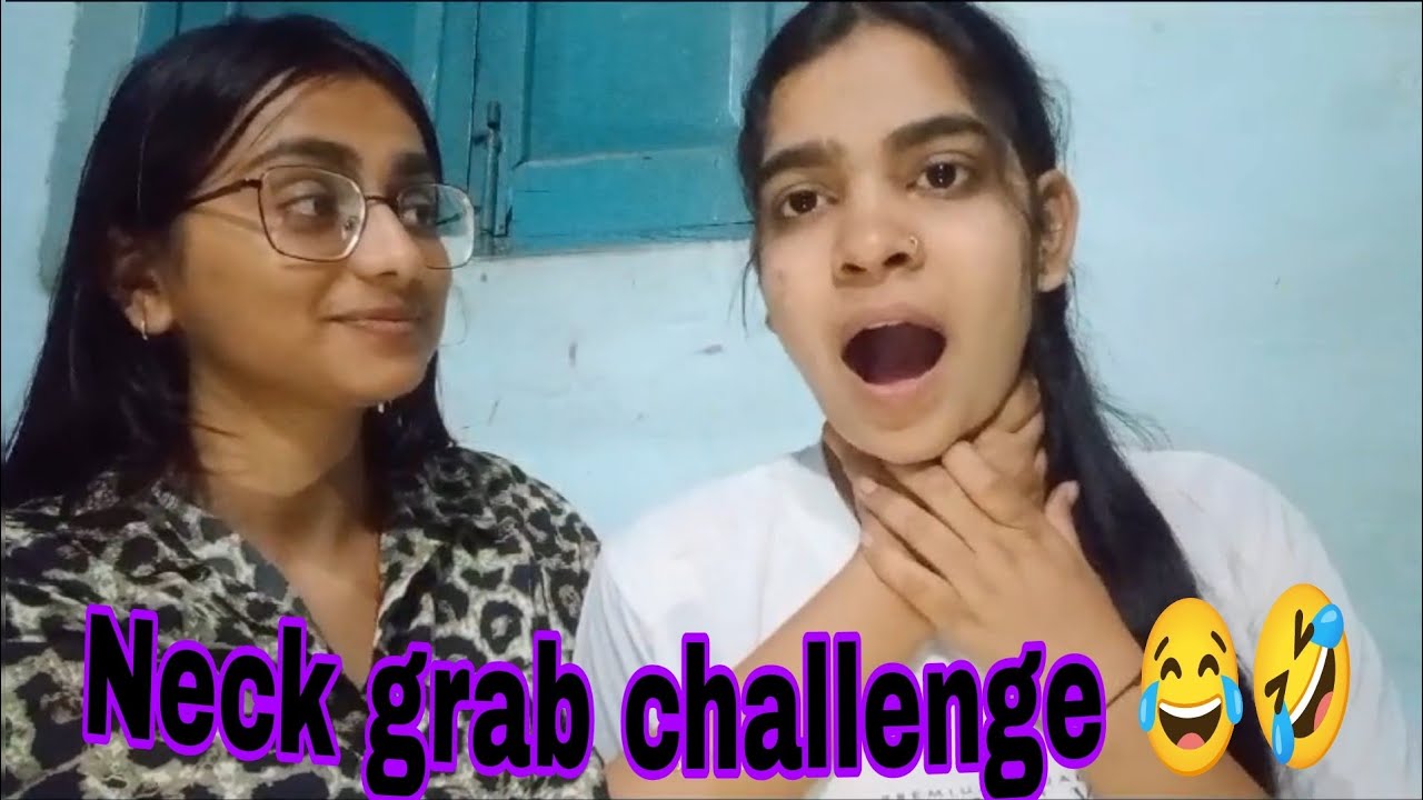neck grab challenge with my friend 😂😂|| hey piu||
