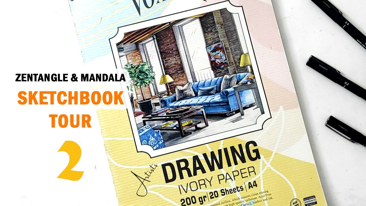 Mandala and zentangle sketchbook tour - 2