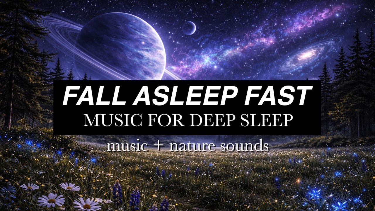 Ethereal Sleep Music with Nature Sounds • Fall Asleep Fast • Black ...