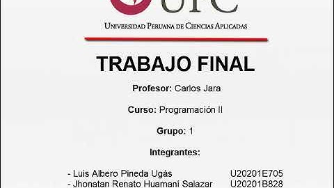 Trabajo Final | Programación II | UPC