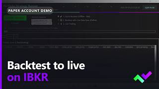 Backtest to live: a linear-regression strategy running on IBKR (paper account)