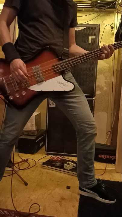 Gnarly Sunday Jam recorded with my Phone #thunderbird #thunderbirdbass #jam #bass #orangeamps