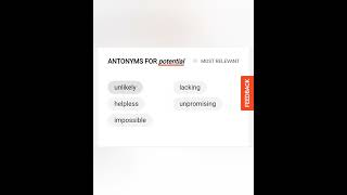 Potential (meaning, definition, synonyms, antonyms and examples)