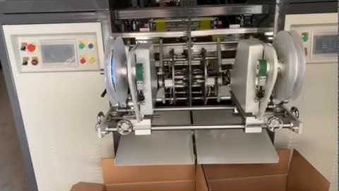 Double lines garbage bag making machine with auto sticker Whatsapp: 0086-13616770683