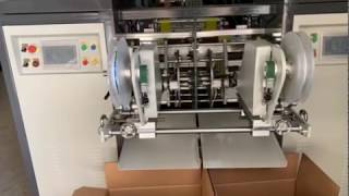 Double lines garbage bag making machine with auto sticker Whatsapp: 0086-13616770683