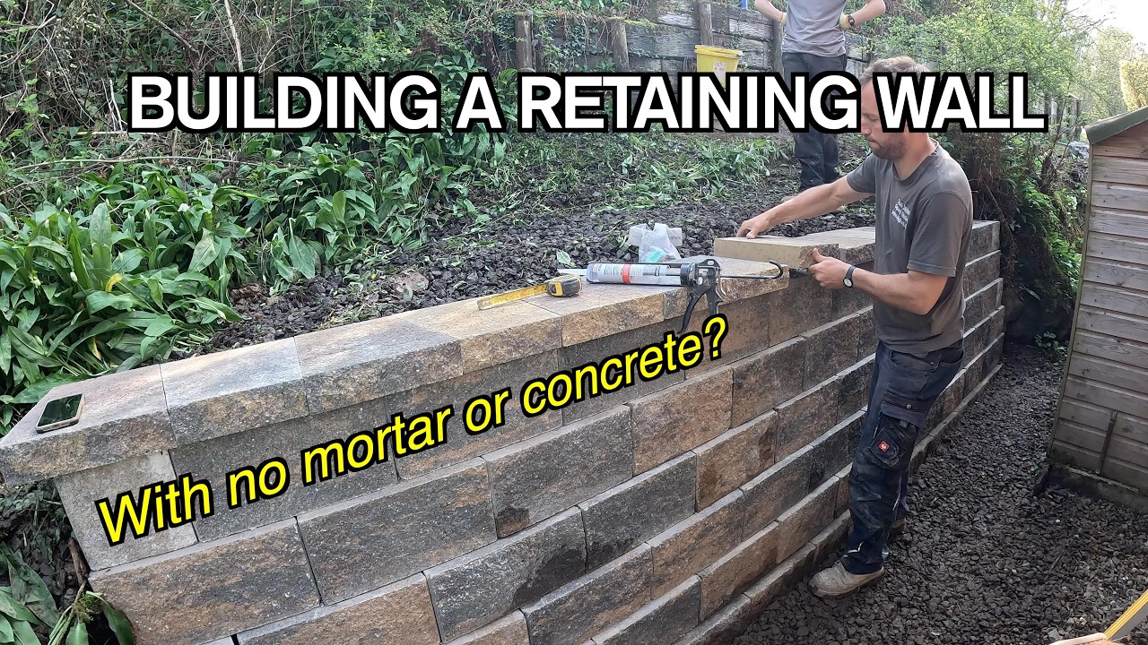 DIY retaining wall, no mortar or concrete!