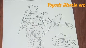 Unity in diversity Drawing|United India |(Yogesh bhatia Art) #yogeshbhatiaart#youtube#shorts #united