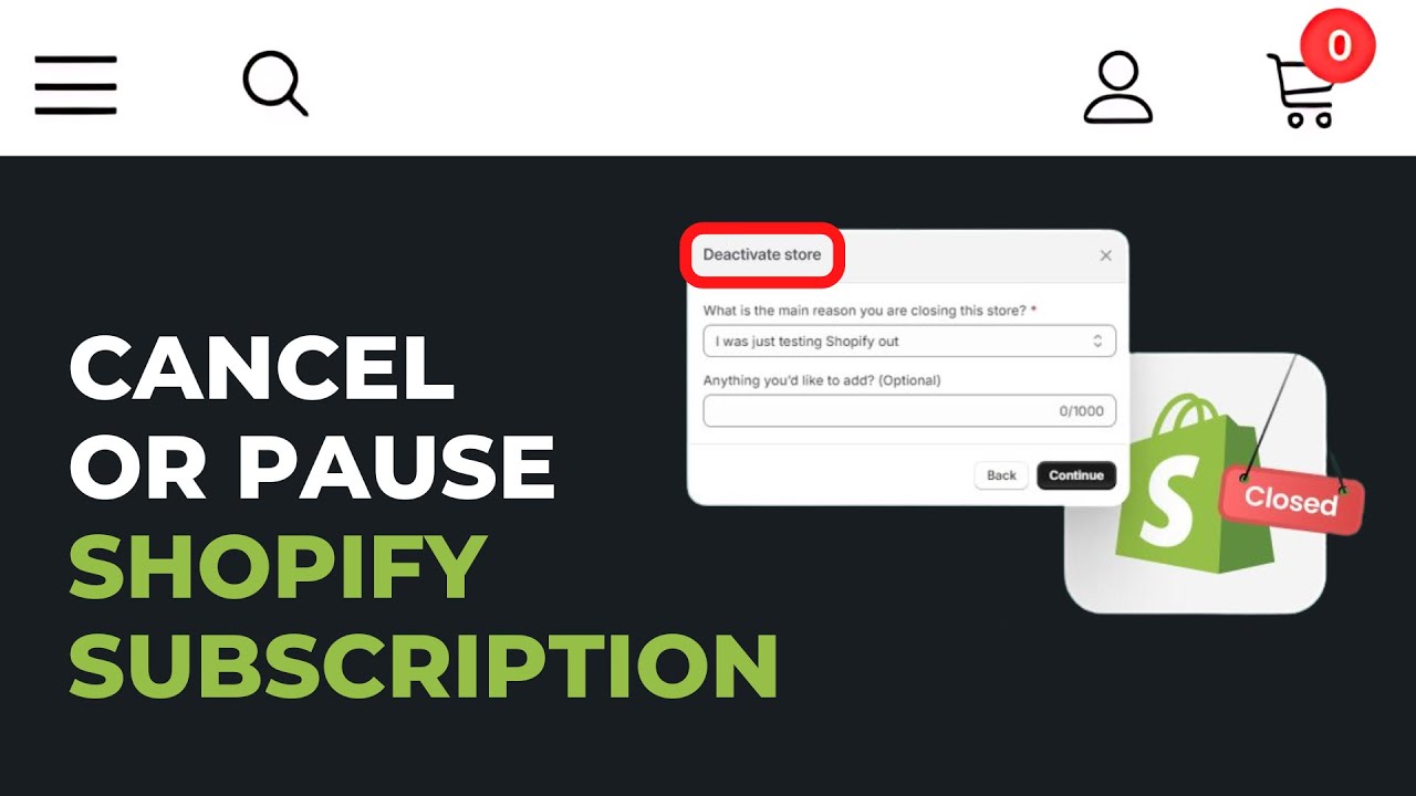 How To Cancel Shopify Subscription & Deactivate Shopify Account - YouTube