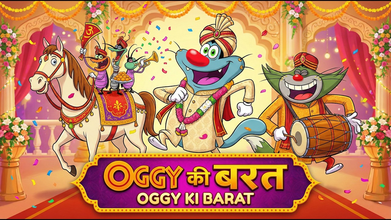 Oggy Ki Barat! 💍👰 |  Oggy Ki Shaddi | Funny Hindi Rhymes for Kids | MusuMusu TV #oggy