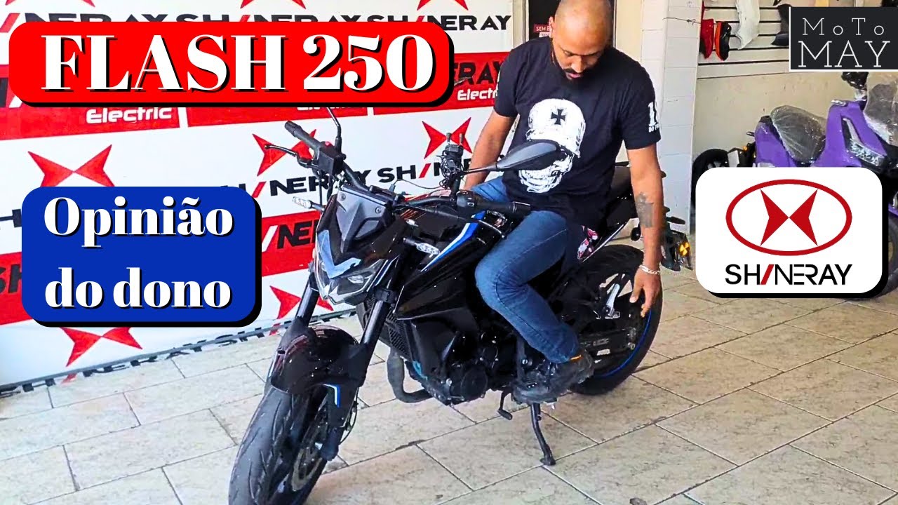 Shineray Flash 250F│Opinião de dono com pontos positivos e negativos. Com 27,9cv e com acessórios