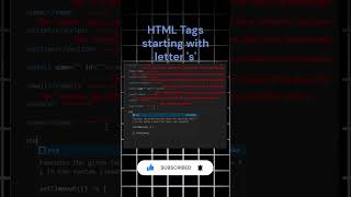 HTML Tags Part - 10 | Web Tech | #shorts #viralvideo #coding
