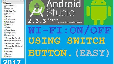 Android studio tutorial - How to enable/disable wifi programmatically in android. (2017)